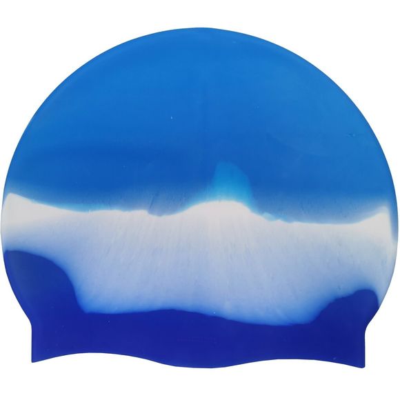 Athletic Works Junior Size Blue Multi Silicone Swim Cap New - Picture 5 of 5